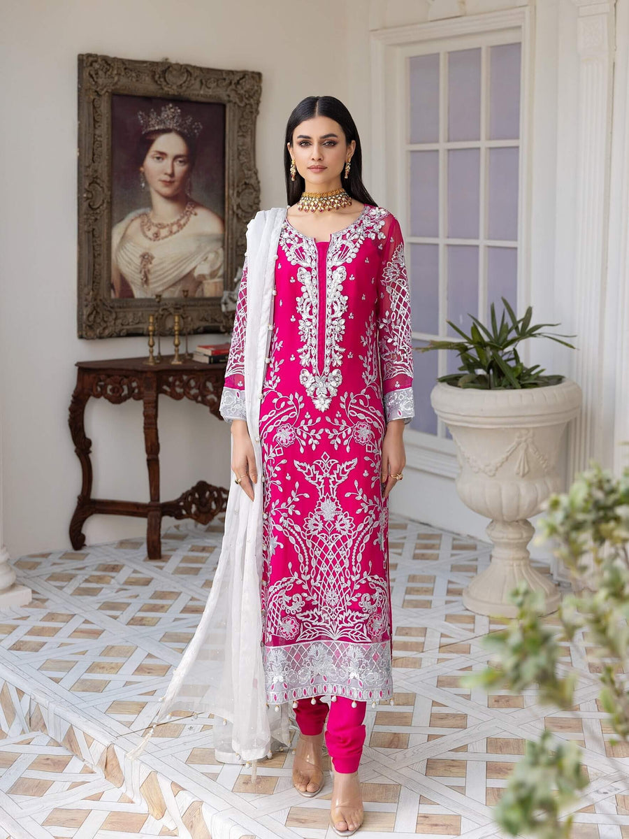 Emaan Adeel Le Festa Premium Formals Unstitched 3Pc Suit LF-405 - FaisalFabrics.pk