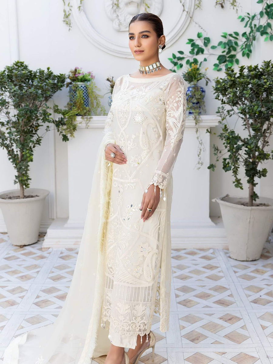 Emaan Adeel Le Festa Premium Formals Unstitched 3Pc Suit LF-408 - FaisalFabrics.pk