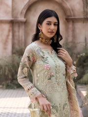 Emaan Adeel Le Festa Luxury Premium Chiffon Unstitched 3Pc Suit LR-03 - FaisalFabrics.pk