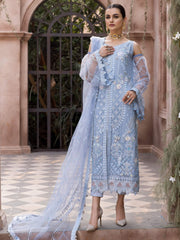 Emaan Adeel Le Festa Luxury Premium Chiffon Unstitched 3Pc Suit LR-08 - FaisalFabrics.pk