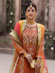 Emaan Adeel Le Festa Luxury Premium Chiffon Unstitched 3Pc Suit LR-10 - FaisalFabrics.pk