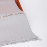 Dynasty Lux Herringbone Men's Blended Wool Shawl - Light Grey