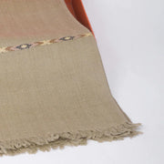Dynasty Lux Herringbone Men's Blended Wool Shawl - Light Olive