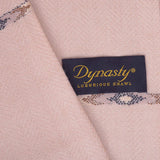 Dynasty Lux Herringbone Men's Blended Wool Shawl - Light Peach