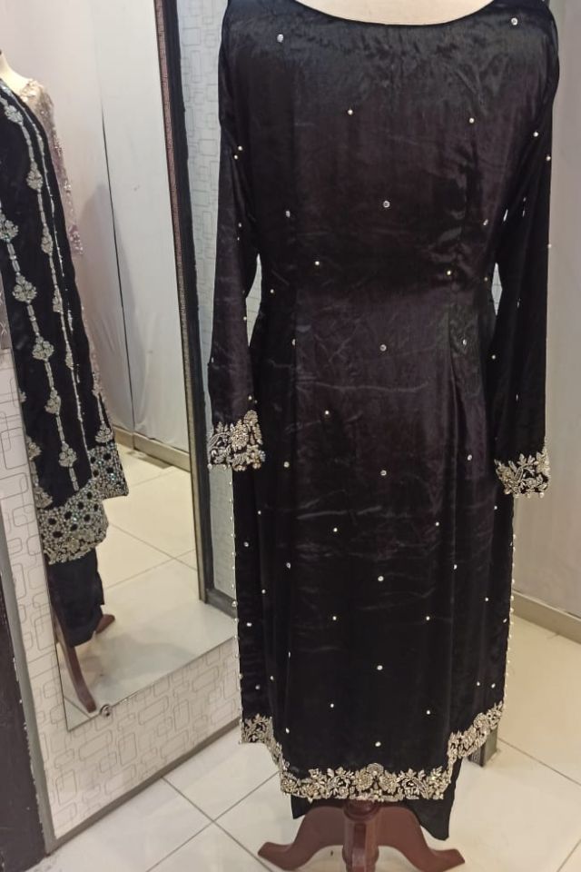 Sumaria’s Couture Formal Stitched 3Pc Suit - Lilly Black