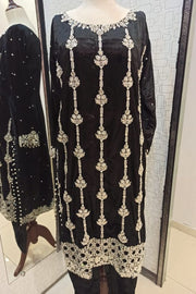 Sumaria’s Couture Formal Stitched 3Pc Suit - Lilly Black