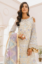 MASHQ Premium Embroidery Wedding Collection 3pc Suit Lime Lights MX-01 - FaisalFabrics.pk