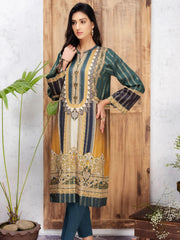 Limelight Printed Jacquard Shirt Spring Summer 2020 U0852 Green - FaisalFabrics.pk