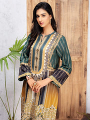 Limelight Printed Jacquard Shirt Spring Summer 2020 U0852 Green - FaisalFabrics.pk