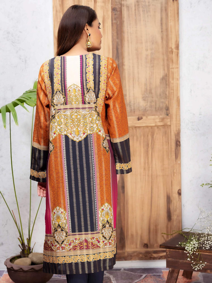 Limelight Printed Jacquard Shirt Spring Summer 2020 U0852 Rust - FaisalFabrics.pk