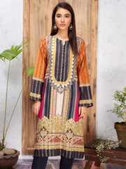 Limelight Printed Jacquard Shirt Spring Summer 2020 U0852 Rust - FaisalFabrics.pk