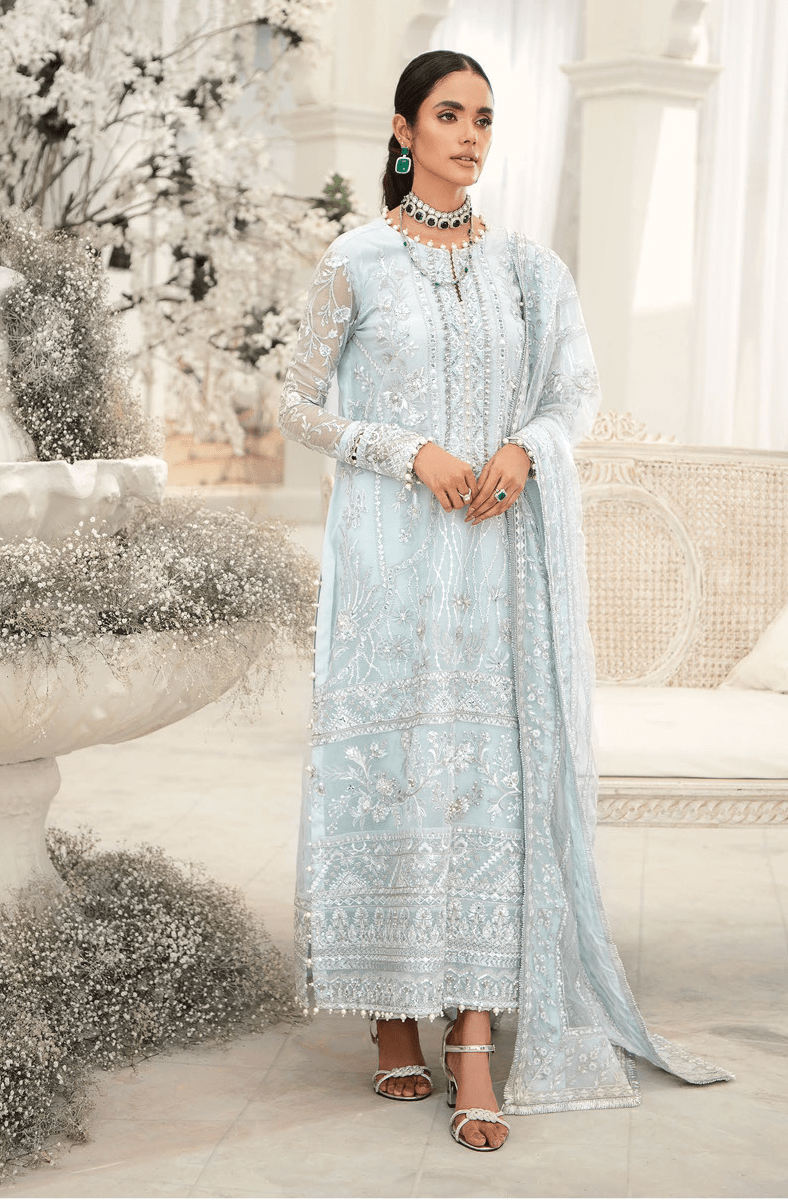 Aik Atelier Wedding Festive Embroidered Organza 3Pc Suit Look-02