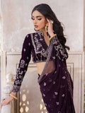 Aik Atelier Baagh Luxury Velvet Unstitched Embroidered Saree Look-07