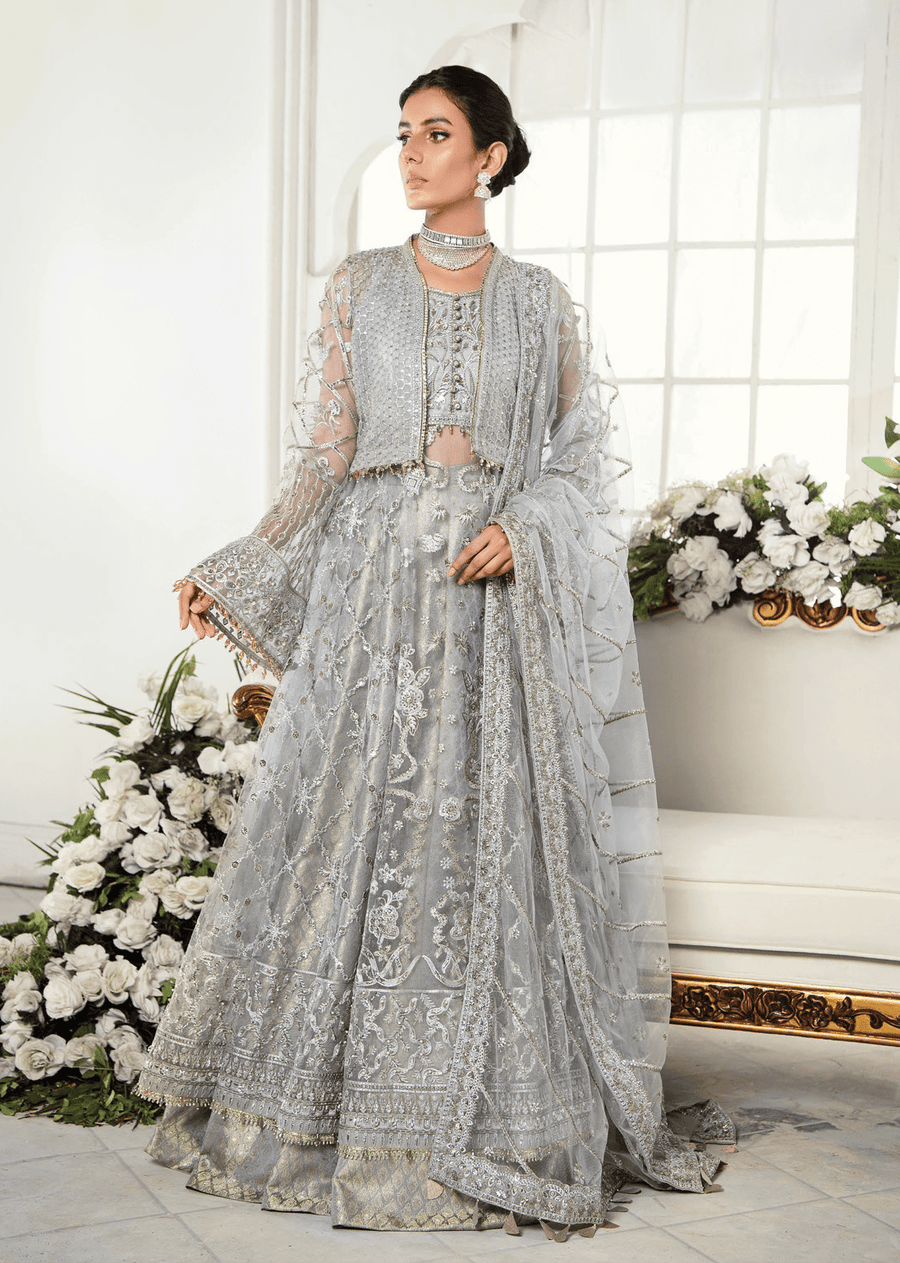 Aik Atelier Wedding Festive Embroidered Net 3Pc Suit Look-07