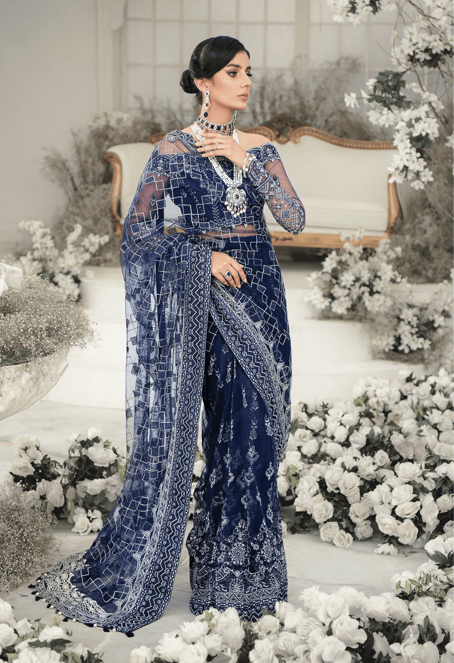 Aik Atelier Wedding Festive Embroidered Net 3Pc Suit Look-10