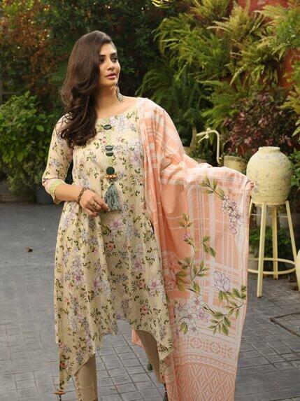 Lakhany LSM Komal Lawn Collection 2020 3pc Print Suit KPS-2012 A - FaisalFabrics.pk