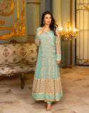HemStitch Luxury Pret Embroidered Lush Turquoise Anghrakha LUX00102