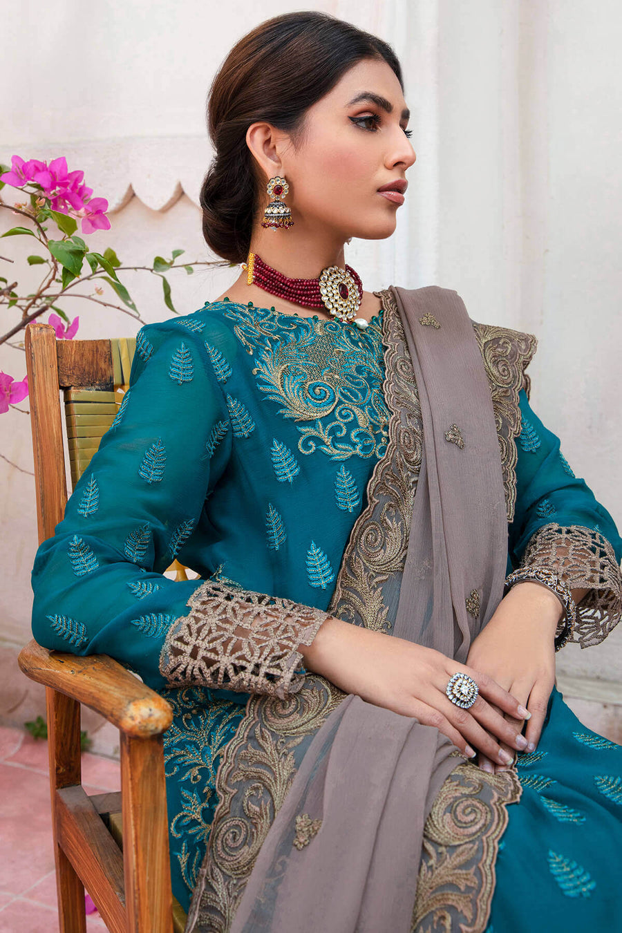 Majestic by Imrozia Premium Amour Sans Fin Formals Suit M-09 Amethyst