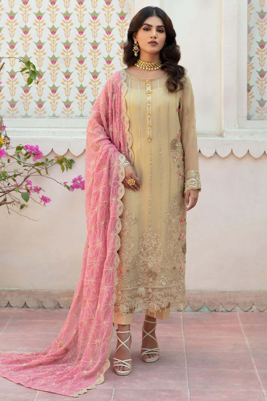 Majestic by Imrozia Premium Amour Sans Fin Formals Suit M-10 Luminous Blush