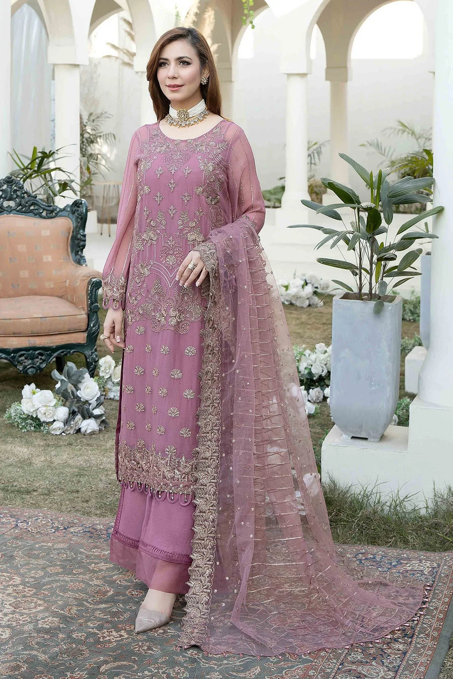 Esta Bonita Majestic by Imrozia Unstitched Chiffon Suit M-11 LAMBENT SOUL