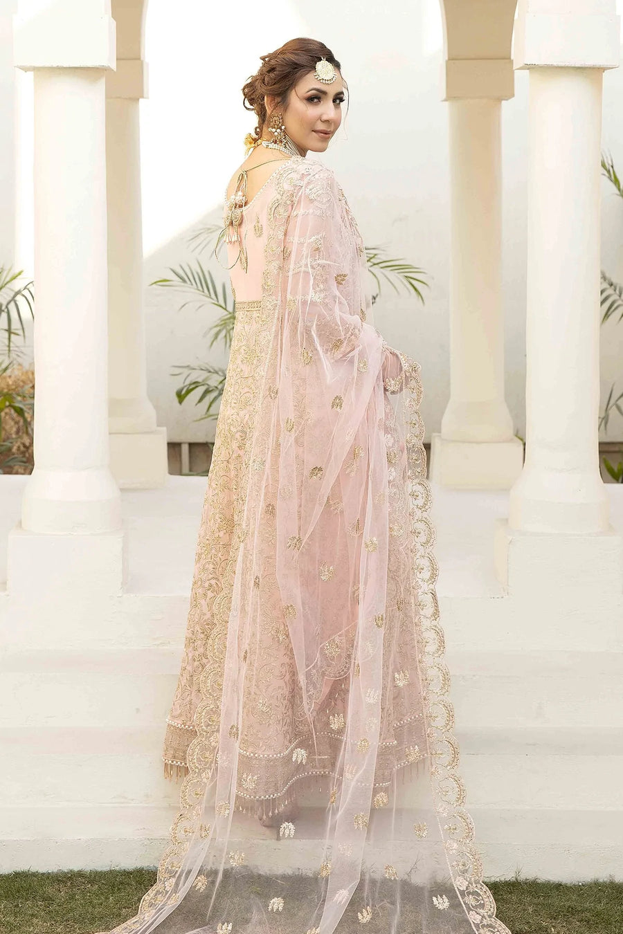 Esta Bonita Majestic by Imrozia Unstitched Chiffon Suit M-16 PALE BLOOM