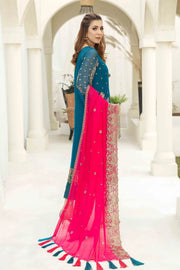 Esta Bonita Majestic by Imrozia Unstitched Chiffon Suit M-17 VERIDIAN JADE