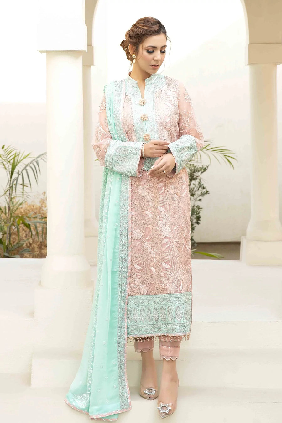Esta Bonita Majestic by Imrozia Unstitched Organza Suit M-18 DUSK
