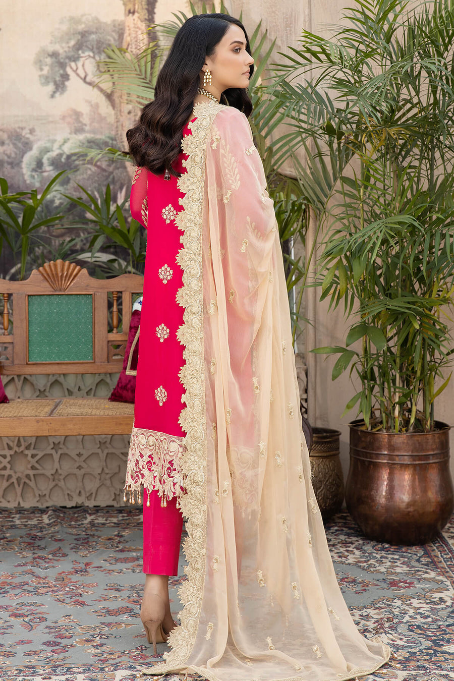 Exquise Majestic by Imrozia Embroidered Chiffon Unstitched 3Piece M-25 NAZMIN