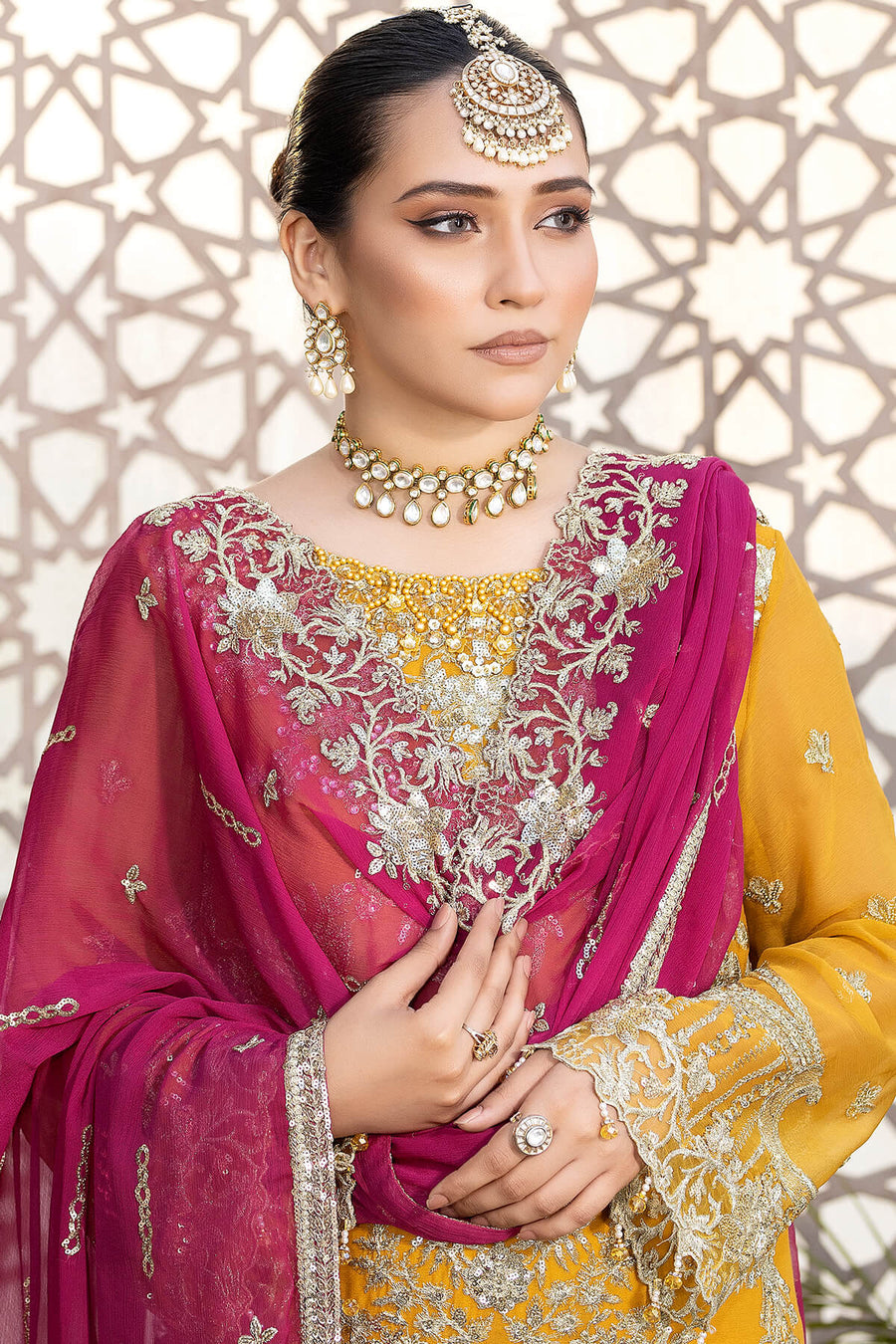 Exquise Majestic by Imrozia Embroidered Chiffon Unstitched 3Piece M-28 ROSHANAY