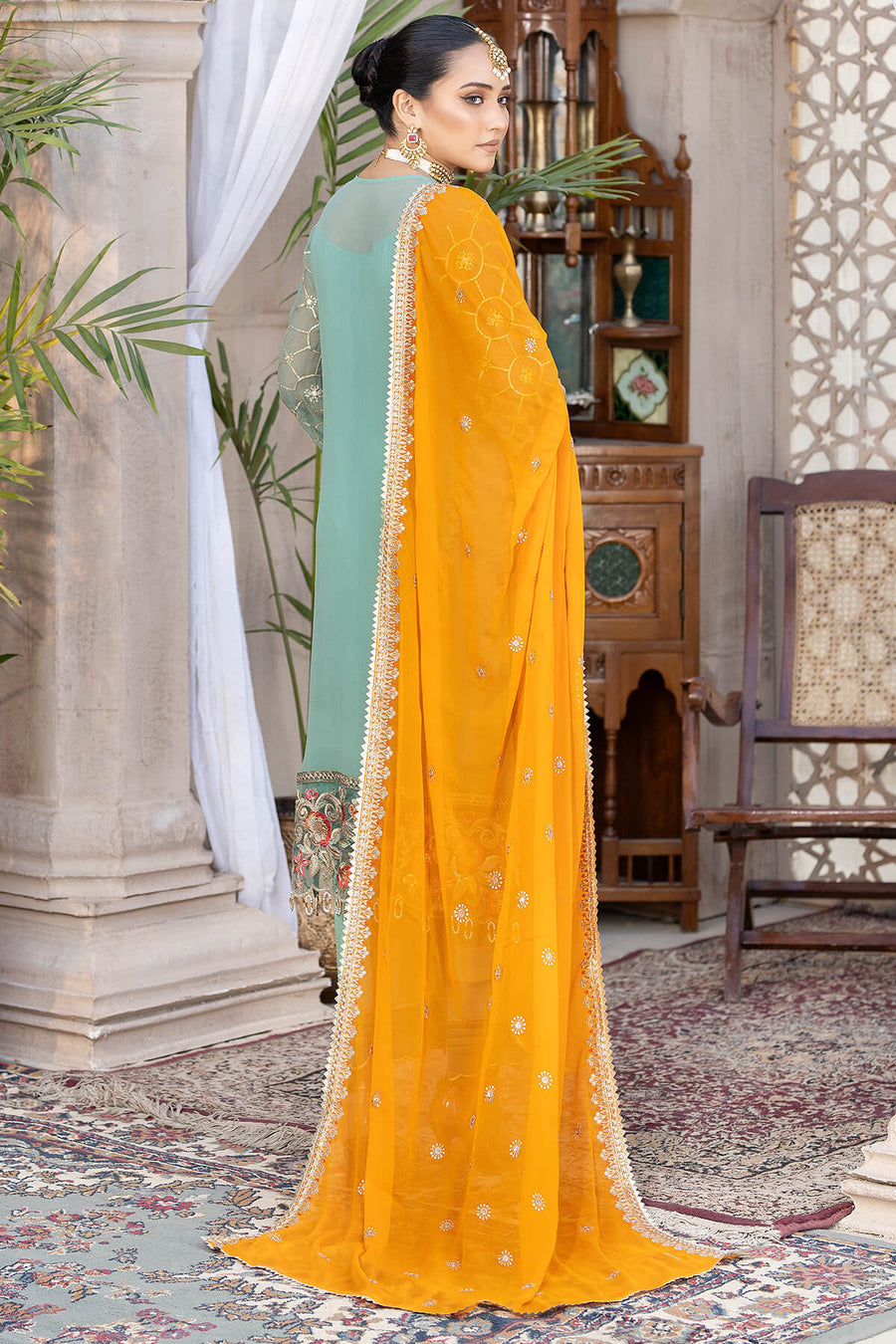 Exquise Majestic by Imrozia Embroidered Chiffon Unstitched 3Piece M-30 AZURI
