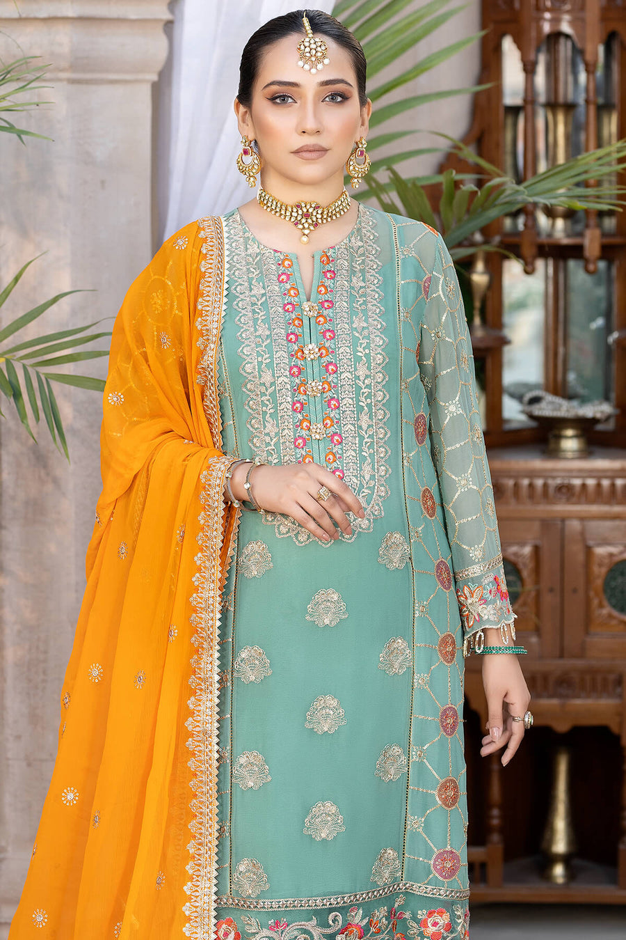 Exquise Majestic by Imrozia Embroidered Chiffon Unstitched 3Piece M-30 AZURI