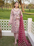 Ramsha Minhal Luxury Chiffon Unstitched 3Pc Embroidered Suit M-404 - FaisalFabrics.pk