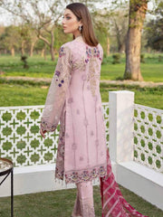 Ramsha Minhal Luxury Chiffon Unstitched 3Pc Embroidered Suit M-404 - FaisalFabrics.pk