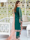 Ramsha Minhal Luxury Chiffon Unstitched 3Pc Embroidered Suit M-408 - FaisalFabrics.pk