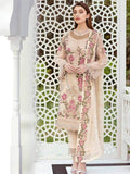 Ramsha Minhal Luxury Chiffon Unstitched 3Pc Embroidered Suit M-409 - FaisalFabrics.pk