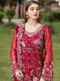 Ramsha Minhal Luxury Chiffon Unstitched 3Pc Embroidered Suit M-410 - FaisalFabrics.pk
