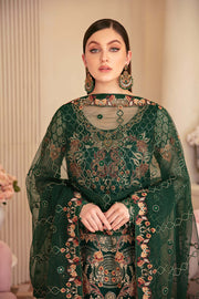 Ramsha Minhal Vol-06 Embroidered Net Unstitched 3Pc Suit M-609