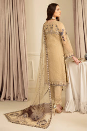Ramsha Minhal Vol-07 Unstitched Embroidered Organza 3Pc Suit M-702