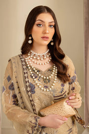 Ramsha Minhal Vol-07 Unstitched Embroidered Organza 3Pc Suit M-702