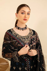 Ramsha Minhal Vol-07 Unstitched Embroidered Net 3Pc Suit M-703