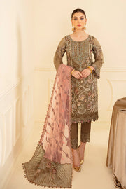 Ramsha Minhal Vol-07 Unstitched Embroidered Organza 3Pc Suit M-705