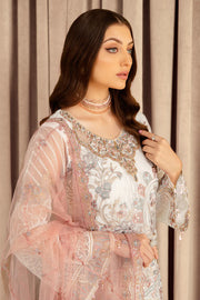 Ramsha Minhal Vol-07 Unstitched Embroidered Organza 3Pc Suit M-707