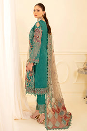 Ramsha Minhal Vol-07 Unstitched Embroidered Organza 3Pc Suit M-708