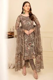 Ramsha Minhal Vol-07 Unstitched Embroidered Organza 3Pc Suit M-710