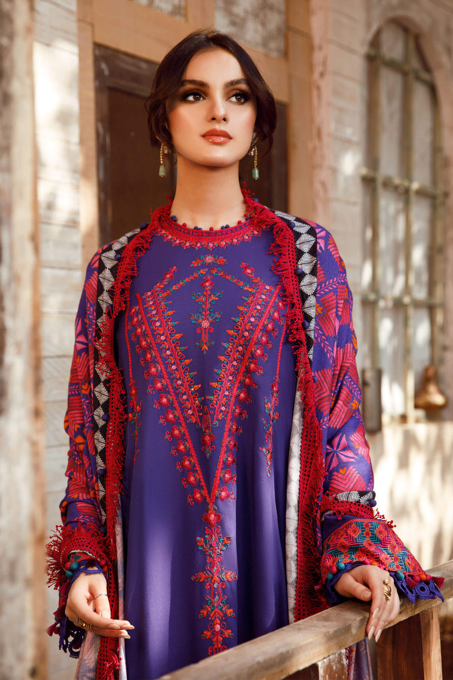 Maria.B M.Prints Winter Shawl Unstitched 3Pc Suit MPT-1604-B