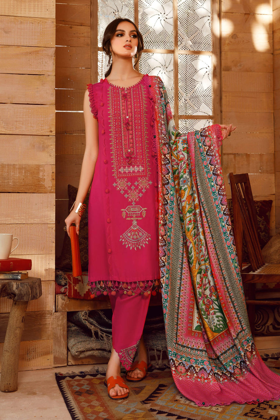 Maria.B M.Prints Winter Shawl Unstitched 3Pc Suit MPT-1610-B