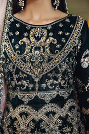 Hous of Nawab Makhmal Velvet Wedding Formals 3PC Suit 06-MANAR - FaisalFabrics.pk