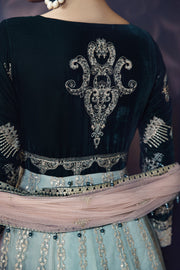 Hous of Nawab Makhmal Velvet Wedding Formals 3PC Suit 06-MANAR - FaisalFabrics.pk