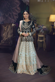 Hous of Nawab Makhmal Velvet Wedding Formals 3PC Suit 06-MANAR - FaisalFabrics.pk