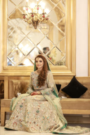 Sumaria’s Couture Bridal Stitched 3Pc Suit - Marigold